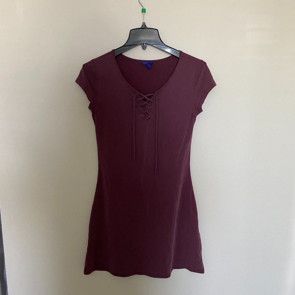 surplice skater dress